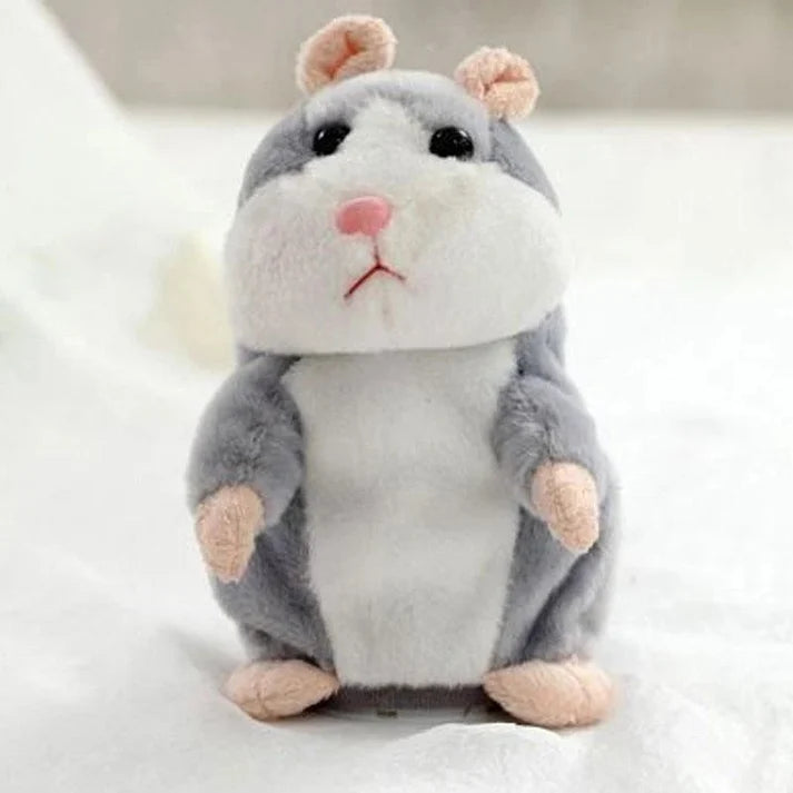 Pratande hamsterplysch som härmar dig och skakar på huvudet
