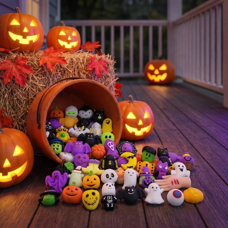 Halloween antistress-squishies med pumpahink 30-pack
