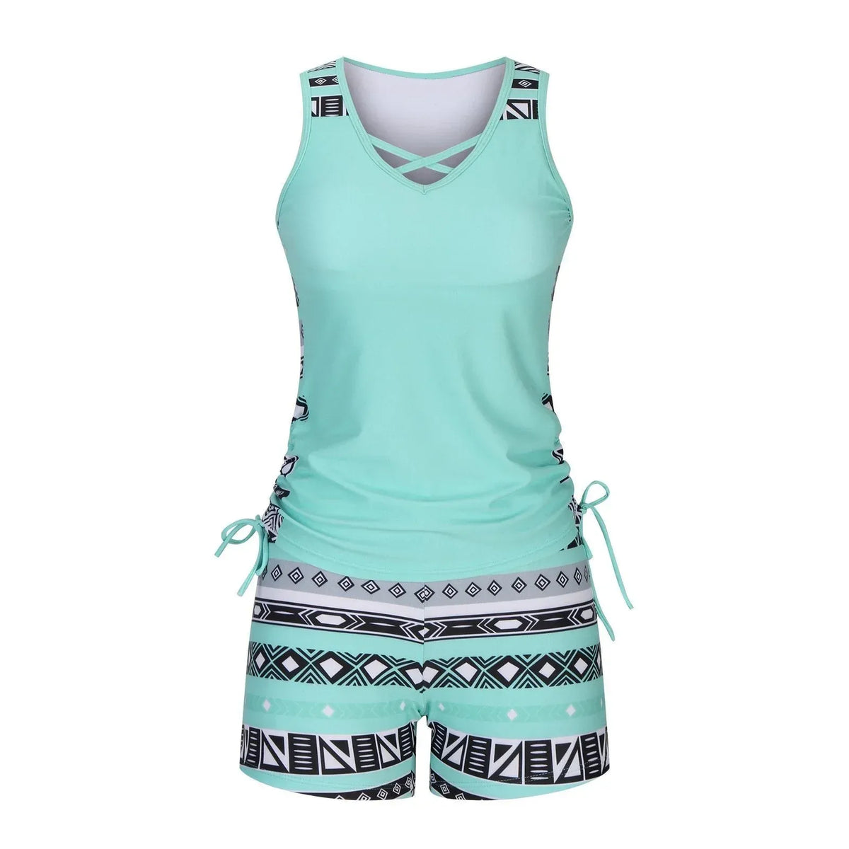 BohoBelle tankini med högmidjade badshorts
