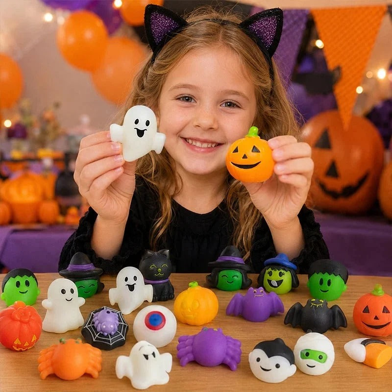 Halloween antistress-squishies med pumpahink 30-pack