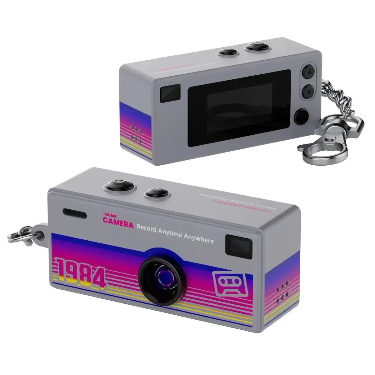Retro minikamera som nyckelring med 1080p HD inspelning