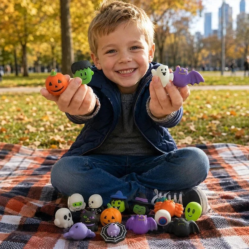Halloween antistress-squishies med pumpahink 30-pack