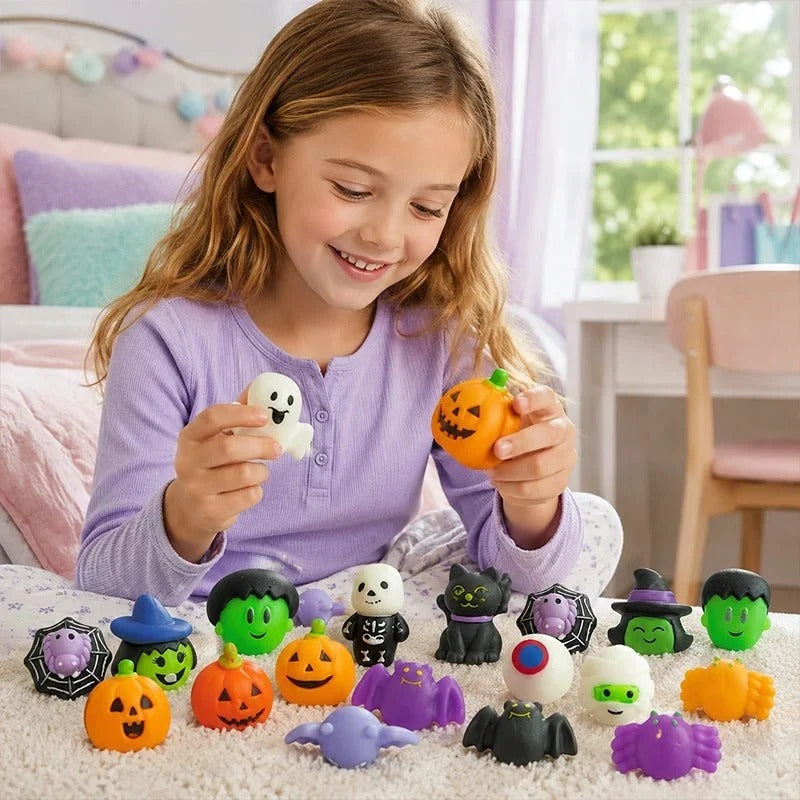Halloween antistress-squishies med pumpahink 30-pack